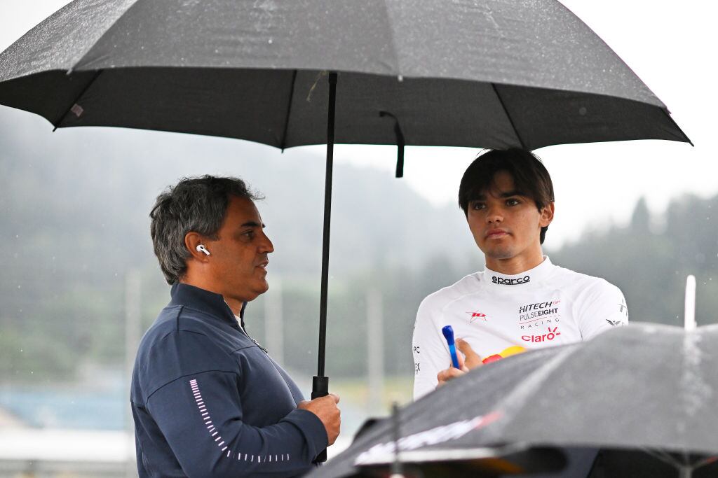 Juan Pablo Montoya y su hijo, Sebastián Montoya