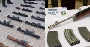 Arsenal hallado a las disidencias de las Farc