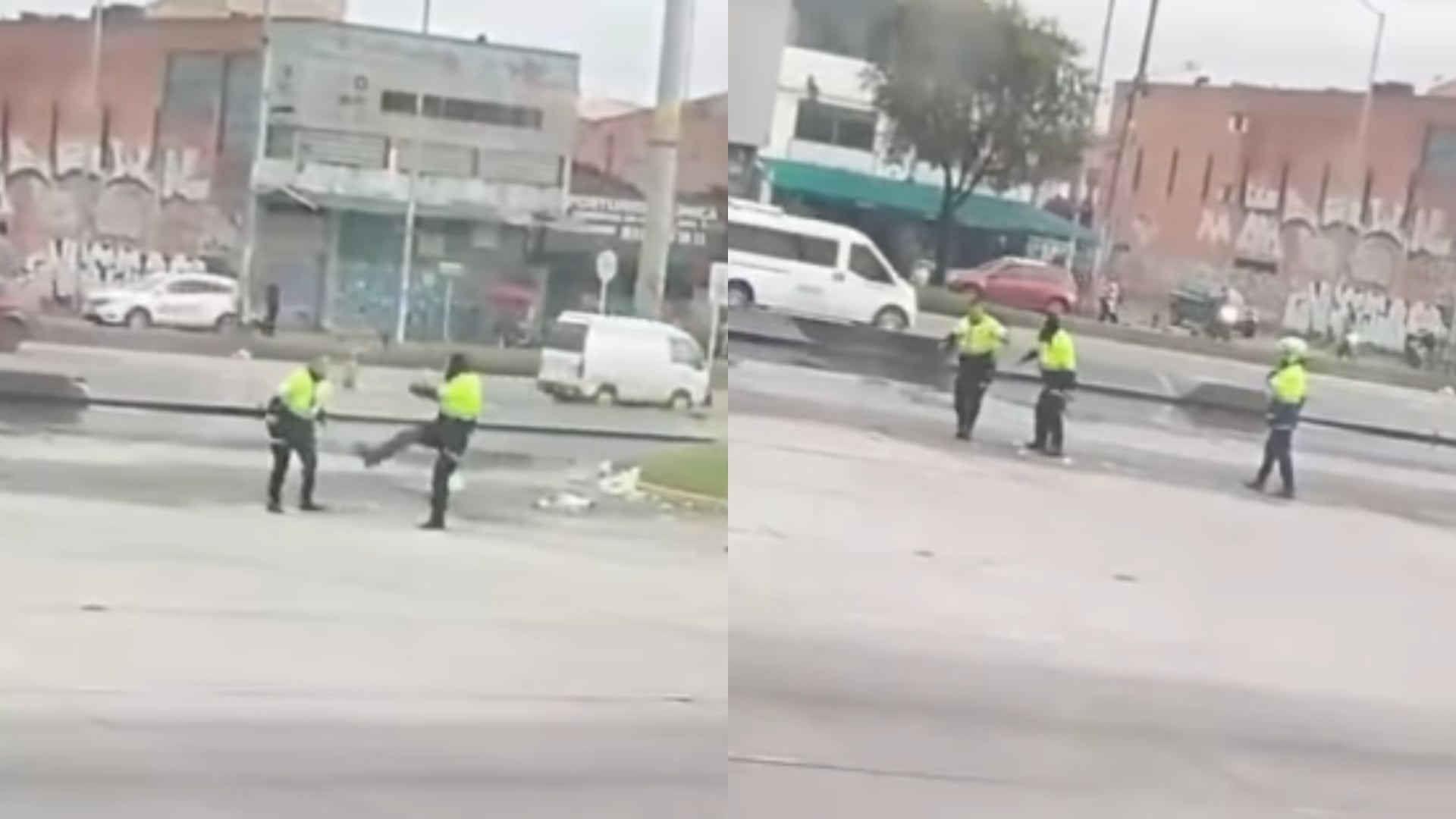 Policías participaron de una riña entre ellos mismos en el occidente de Bogotá.