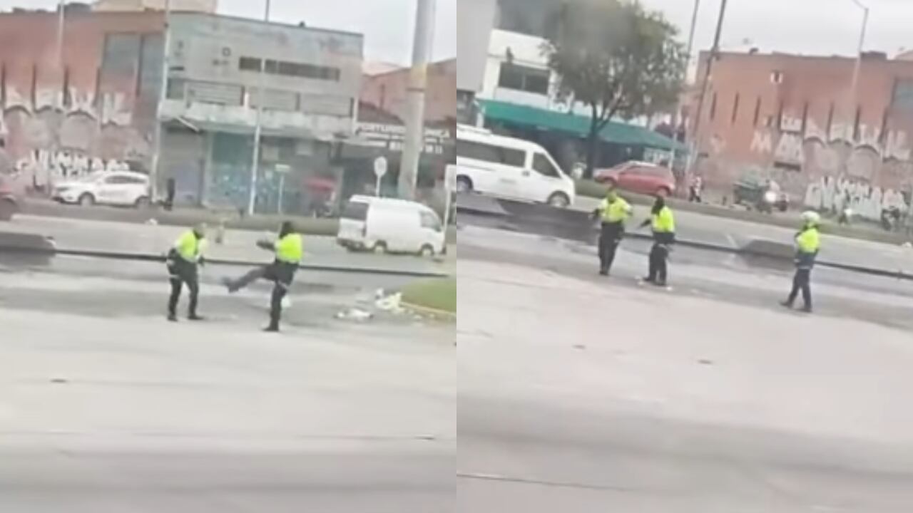 Policías participaron de una riña entre ellos mismos en el occidente de Bogotá.