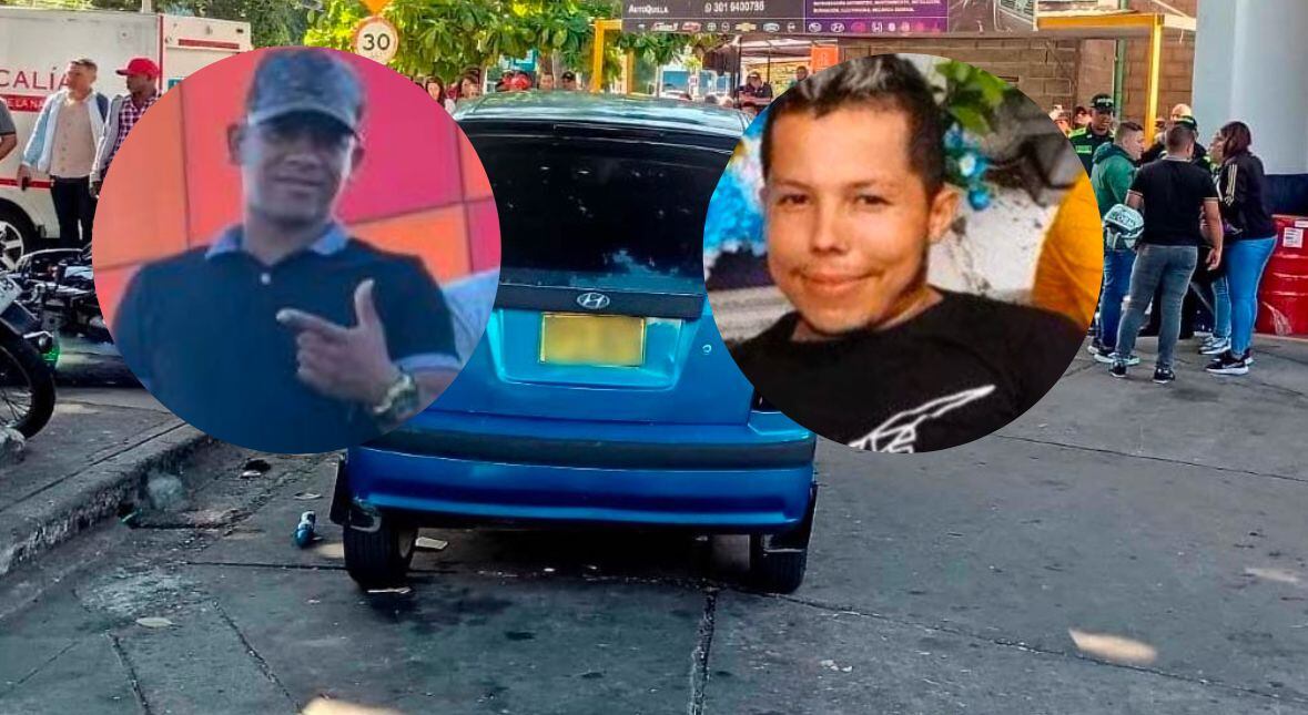 Sitio de ataque criminal y las víctimas.