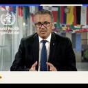 GENEVA, SWITZERLAND - SEPTEMBER 21: In this screen grab, Tedros Adhanom, Director General of the World Health Organization speaks during Peace One Day, presented virtually on the UN International Day of Peace on September 21, 2020 in Geneva, Switzerland. Peace One Day is an annual global event, produced by Jeremy Gilley and Jude Law, whose objective is to institutionalise the International Day of Peace. This year the global event is being presented digitally due to restrictions imposed by COVID-19. (Photo by Peace One Day via Getty Images)
