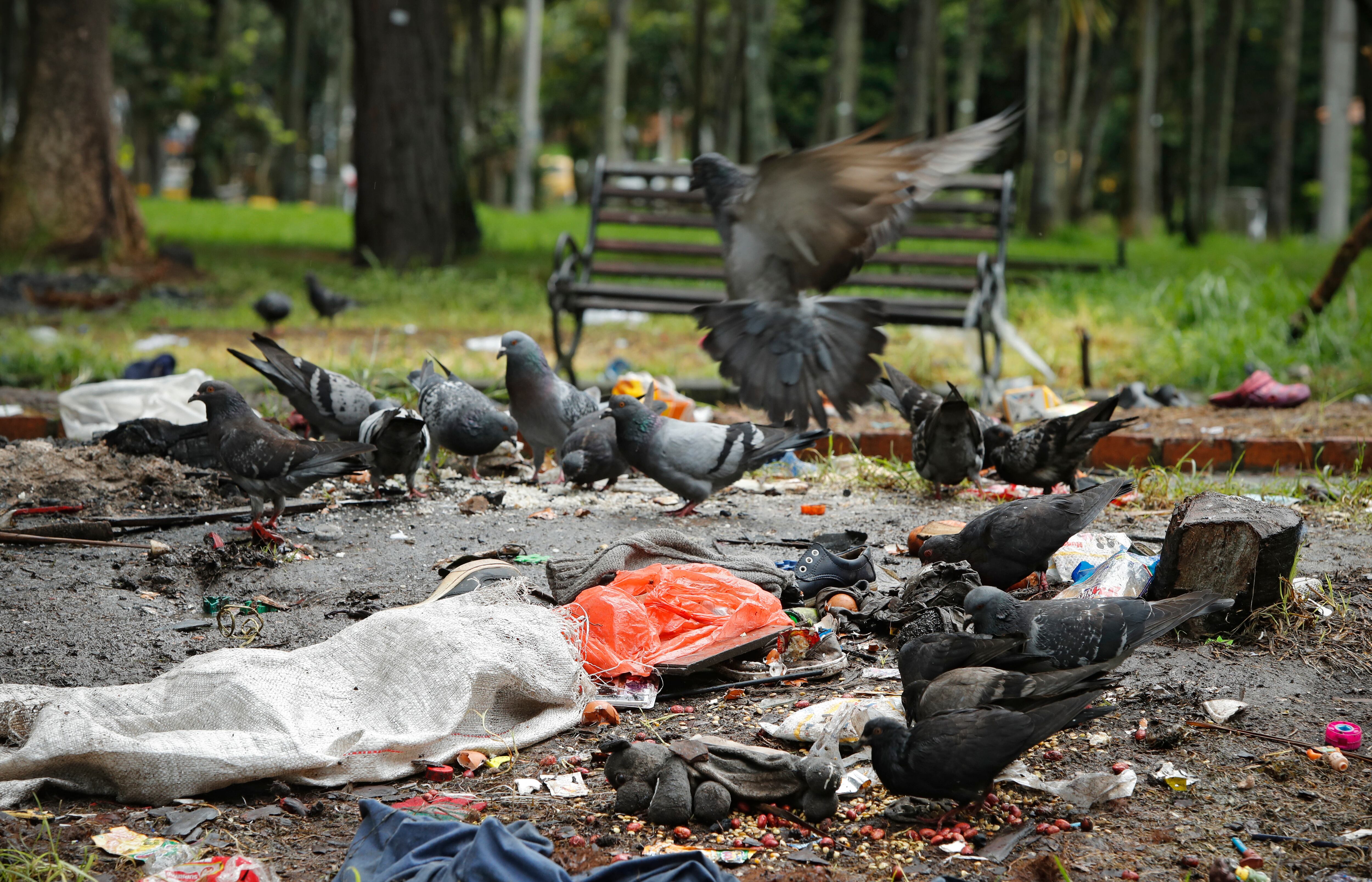 Así quedó el parque Nacional después de 226 días de asentamiento de los indígenas, 
Bogotá mayo 13 del 2022
Foto Guillermo Torres Reina / Semana