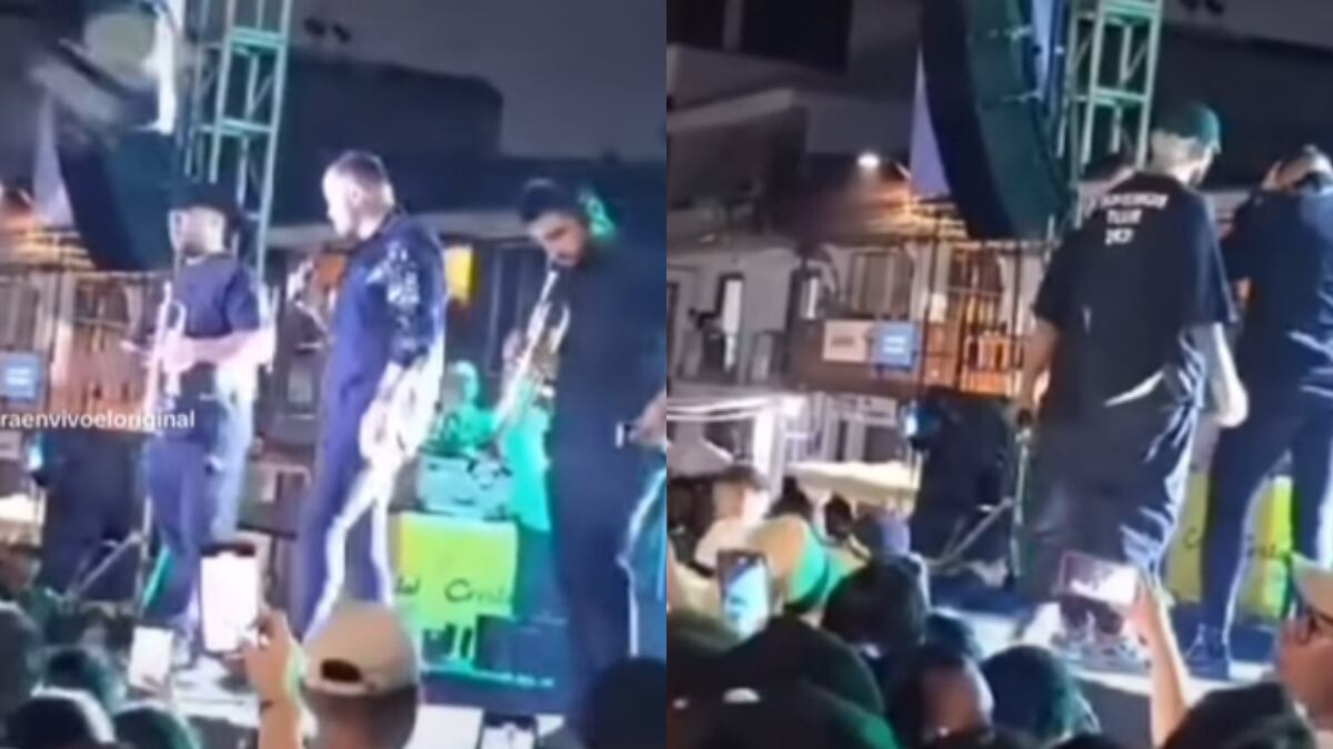 El cantante fue agredido en el municipio de Samaná en Caldas. Foto: Captura de pantalla Instagram Pereira En Vivo.