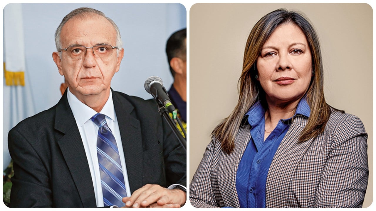 El exministro de Defensa Iván Velásquez y la fiscal general, Luz Adriana Camargo.