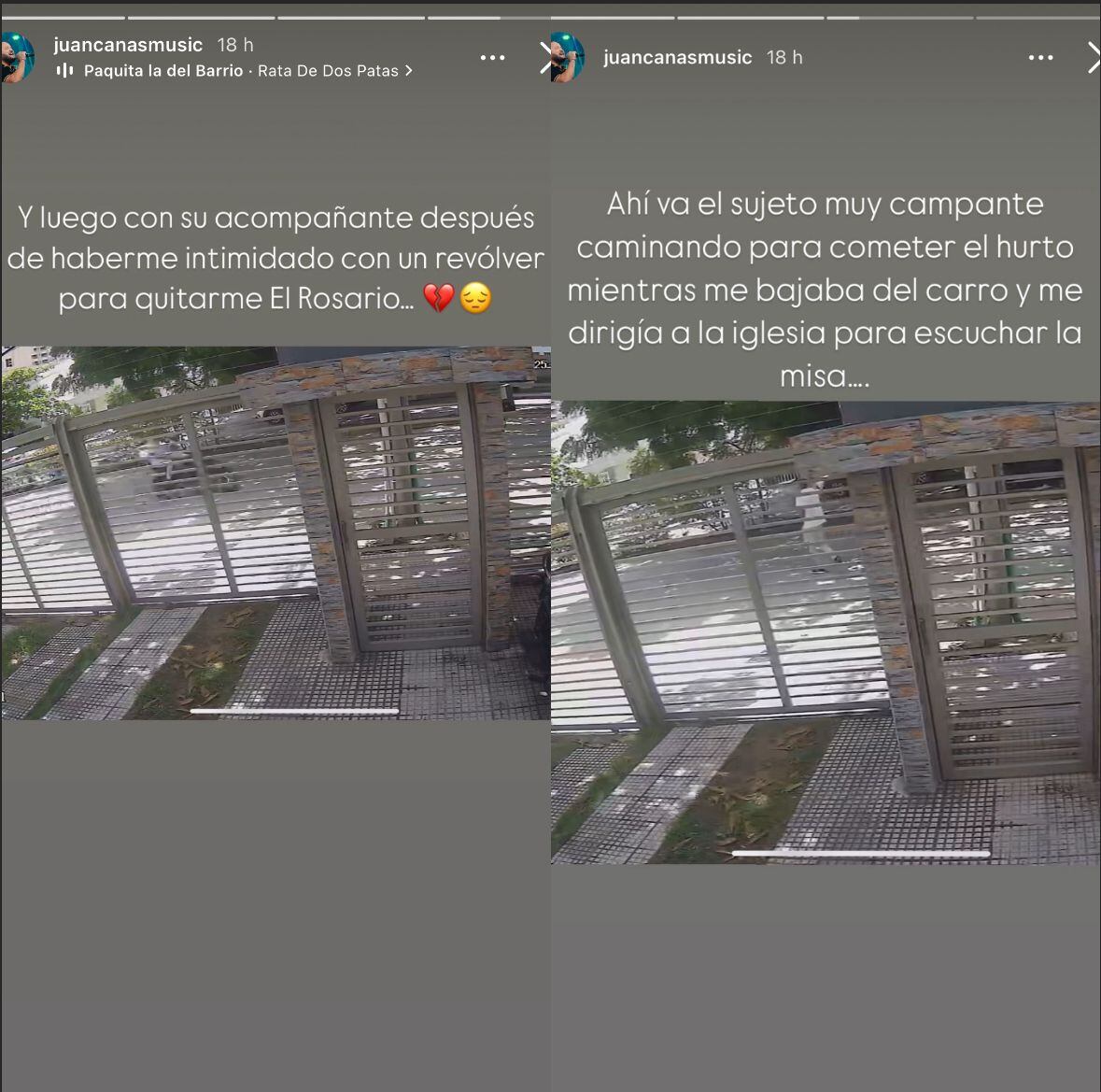 La publicación del artista en la red social Instagram.
