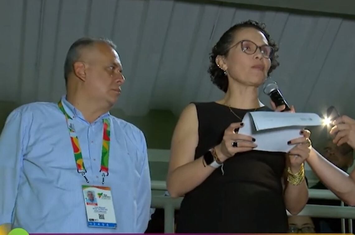 Polémica generó el discurso de la ministra del Deporte durante la inauguración de los Juegos Nacionales.