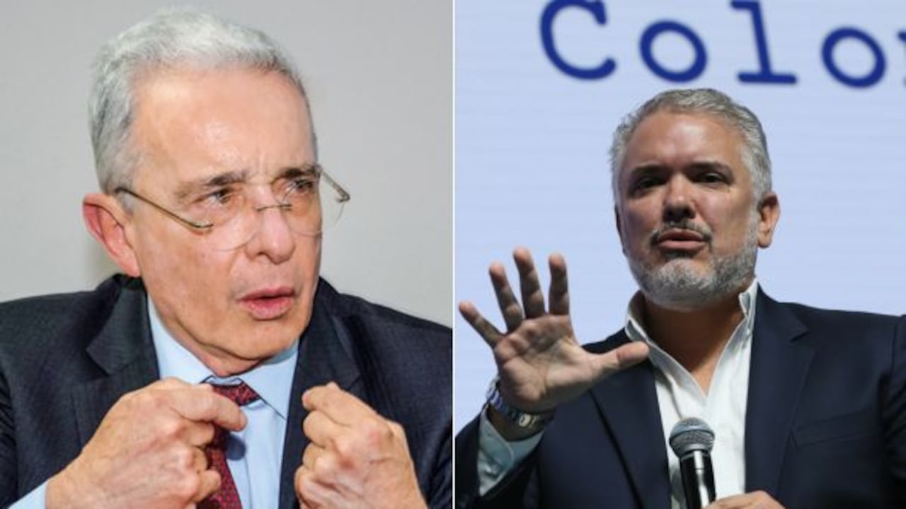 Expresidentes Álvaro Uribe e Iván Duque.
