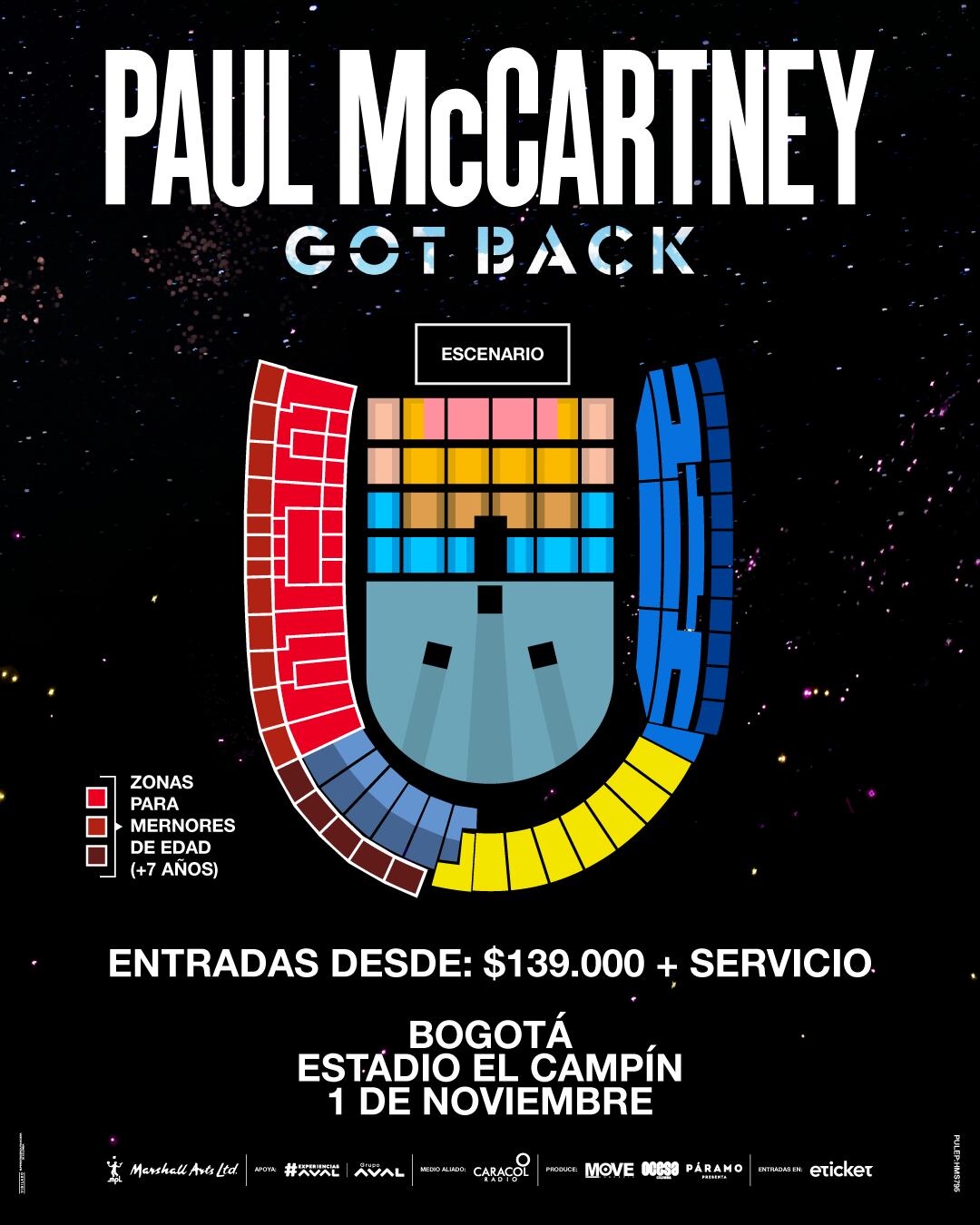 Paul McCartney regresa a Bogotá, el 1ero de noviembre de 2024.