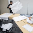 escrutinio de votos elecciones Abelardo de la Espriella Iván Cepeda
Bogotá 22 junio Corferias