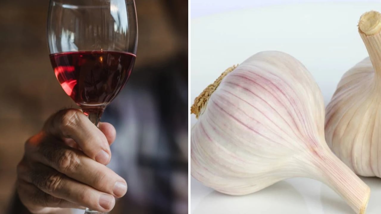 El vino y el ajo tienen propiedades antioxidantes.