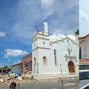 Edificaciones derrumbadas en Panamá como consecuencia del terremoto de este viernes 9 de octubre del 2026.