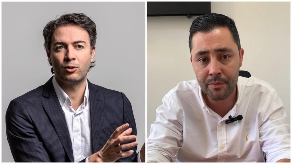 El alcalde de Medellín Daniel Quintero y el concejal Sebastián López