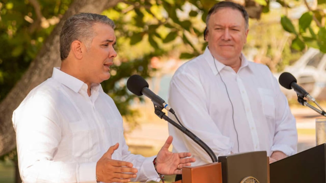 Iván Duque y Mike Pompeo