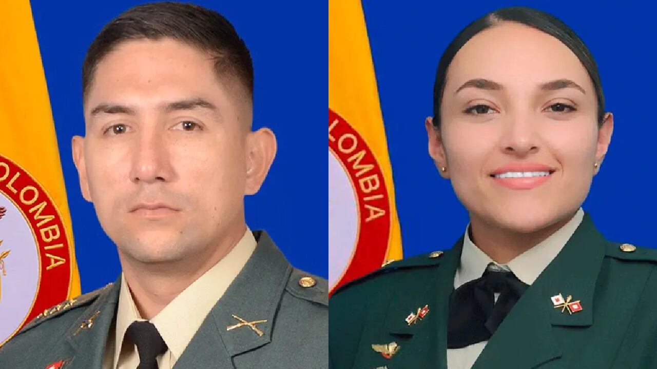 Capitán Pablo Masmela y subteniente María Mora.