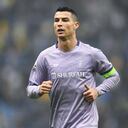 RIYADH, SAUDI ARABIA - JANUARY 26: Cristiano Ronaldo of Al Nassr FC during the Saudi Super Cup match between Al Ittihad and Al Nassr at King Fahd International Stadium on January 26, 2023 in Riyadh, Saudi Arabia. (Photo by Sam Bagnall - AMA/Getty Images)