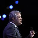 WASHINGTON, DC - MARCH 02: Colombian President Ivan Duque Marquez speaks during the American Israel Public Affairs Committee (AIPAC) policy conference, on March 2, 2020 in Washington, DC. AIPAC is the lobbying group that advocates pro-Israel policies in the U.S. (Photo by Mark Wilson/Getty Images)