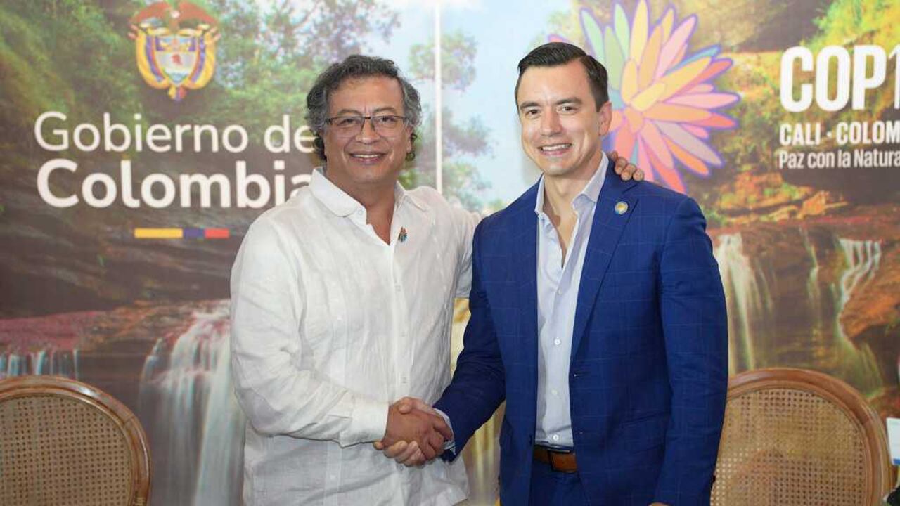 Gustavo Petro y Daniel Noboa