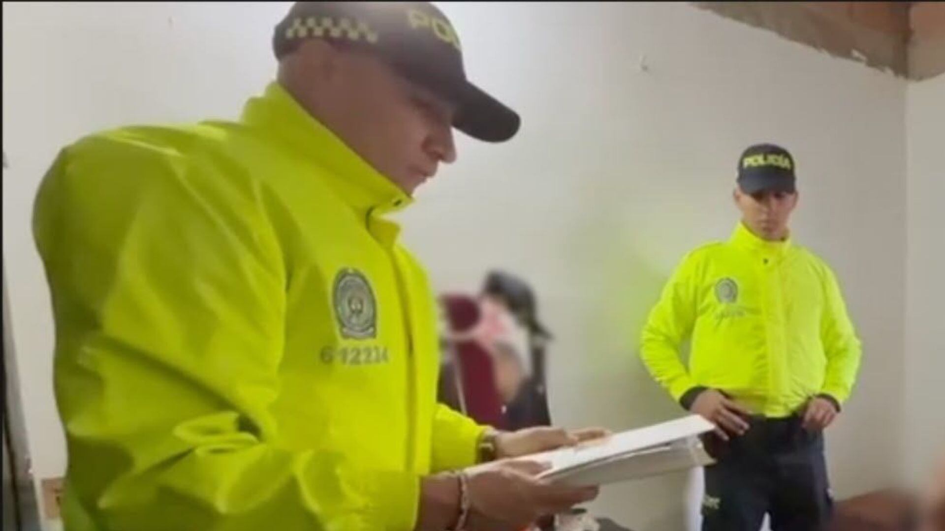 Policía en operativo en Bogotá