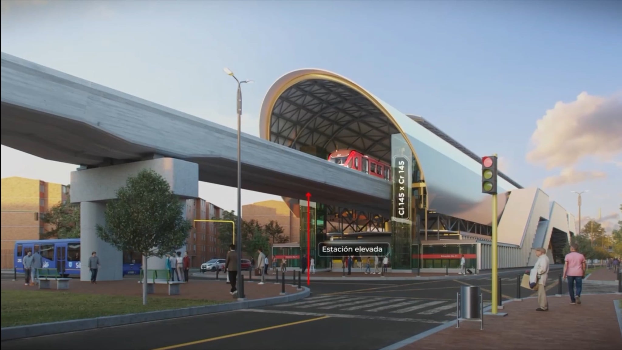 Render de la línea 2 del Metro de Bogotá