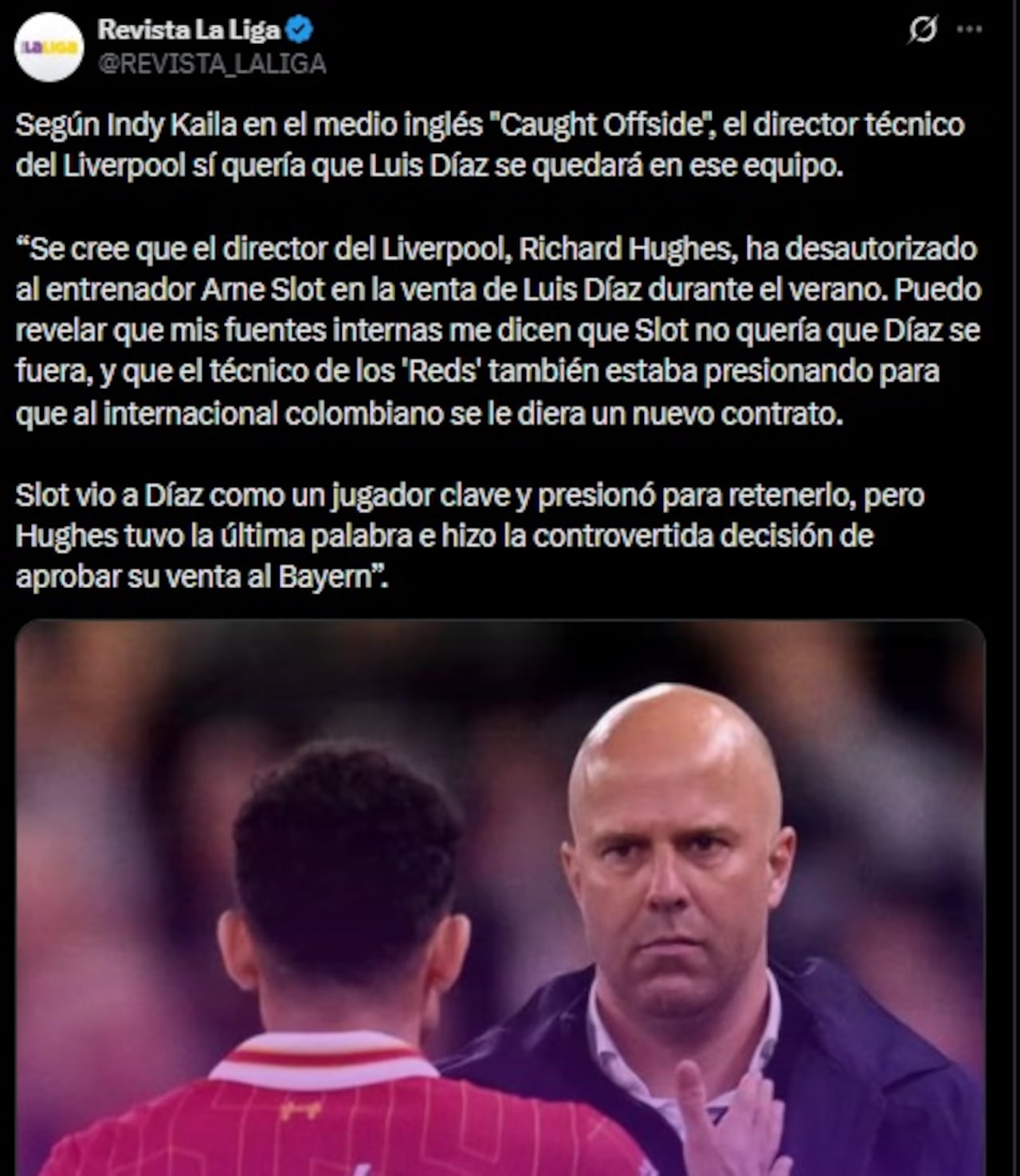 Pantallazo X: @REVISTA_LALIGA