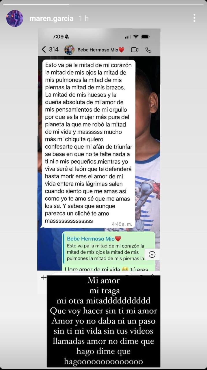 Este fue el mensaje que Geles le escribió a su esposa.