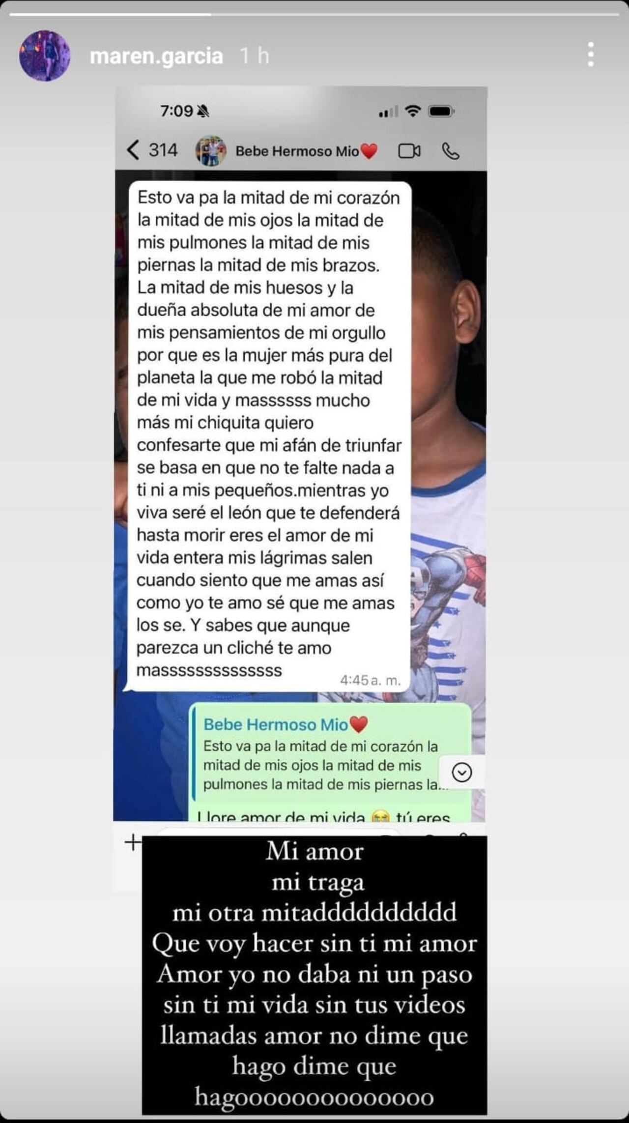 Este fue el mensaje que Geles le escribió a su esposa.