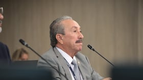 El exgobernador de Santander, coronel (r) Hugo Aguilar declaró ante la JEP.