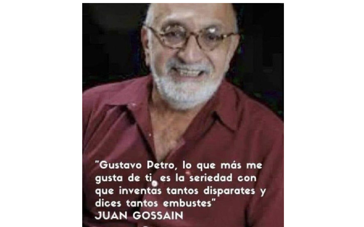 Imagen con la frase falsa atribuida a Gossaín.