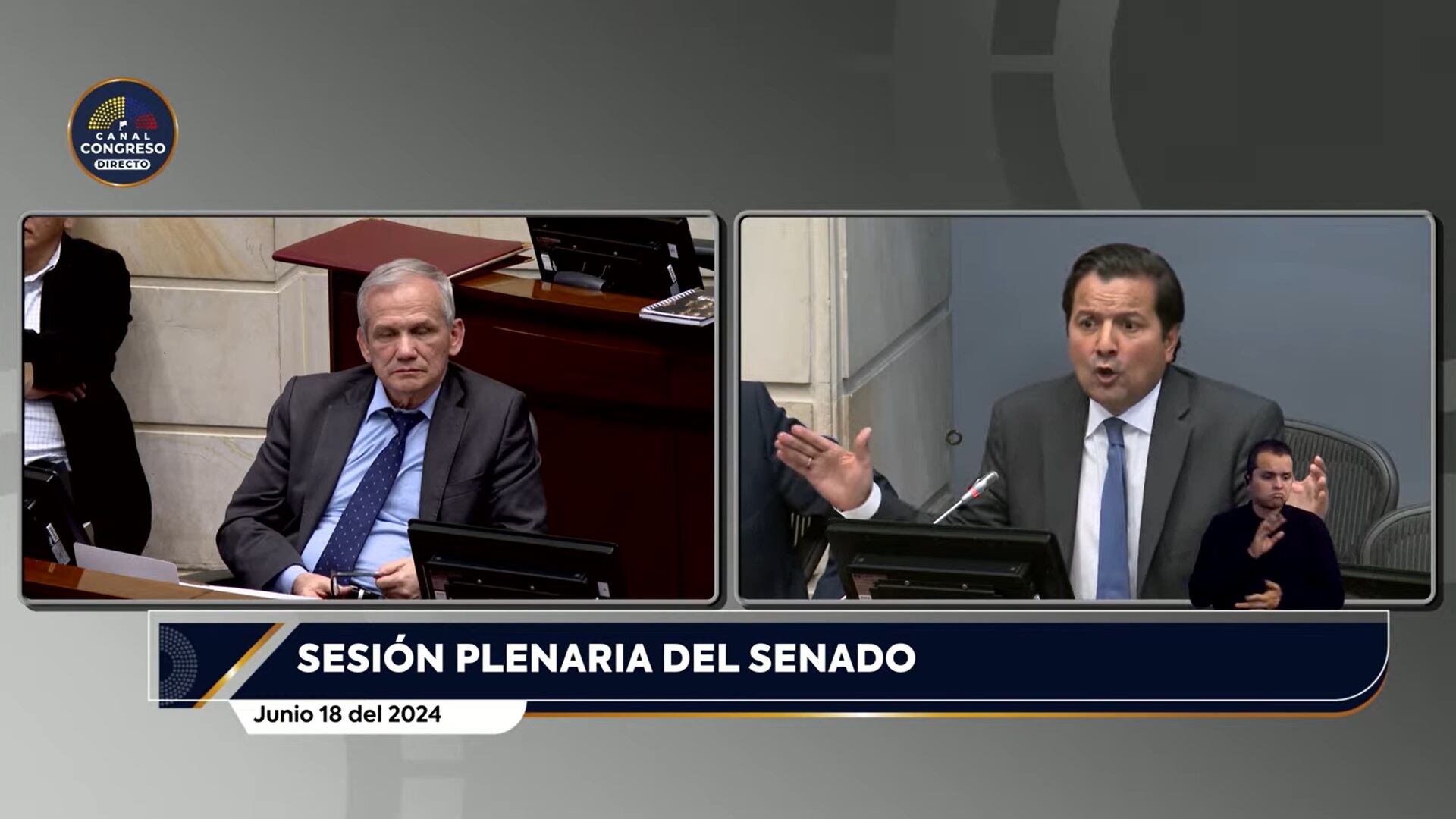 Director de la DNI, Carlos Ramón González, y el senador de Cambio Radical, David Luna.