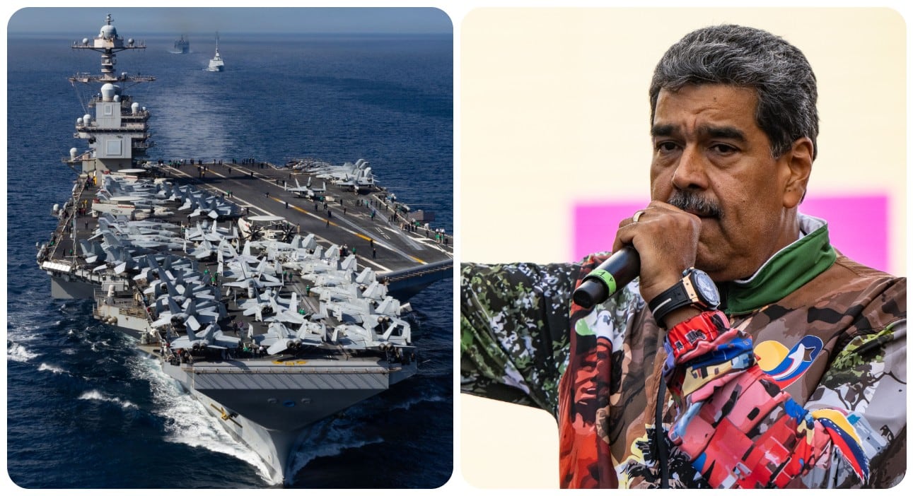 Portaaviones USS Gerald y Nicolás Maduro
