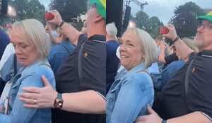 Hombre confunde esposa con otra mujer y queda registrado en video.