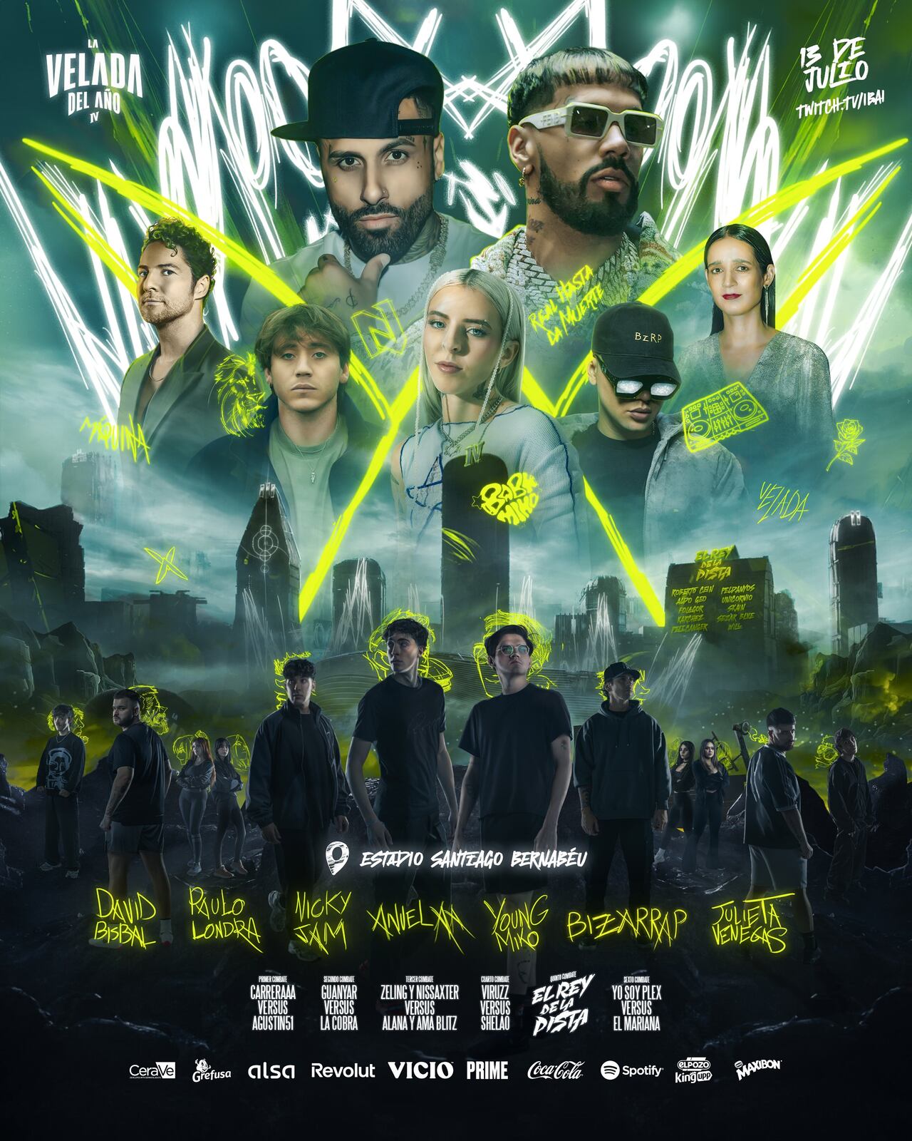 Artistas invitados a La Velada del Año 4.