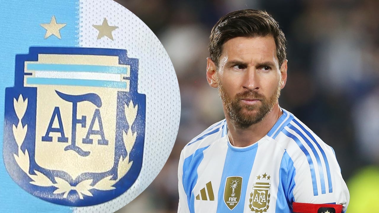 Lionel Messi / Logo de la AFA.