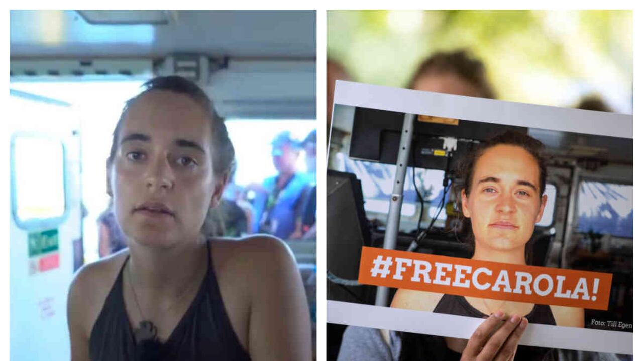 Muchos ciudadanos del mundo entero protestaron por la detención de la capitana alemana, pues lo que hizo fue salvar la vida de 40 migrantes. Foto: AFP