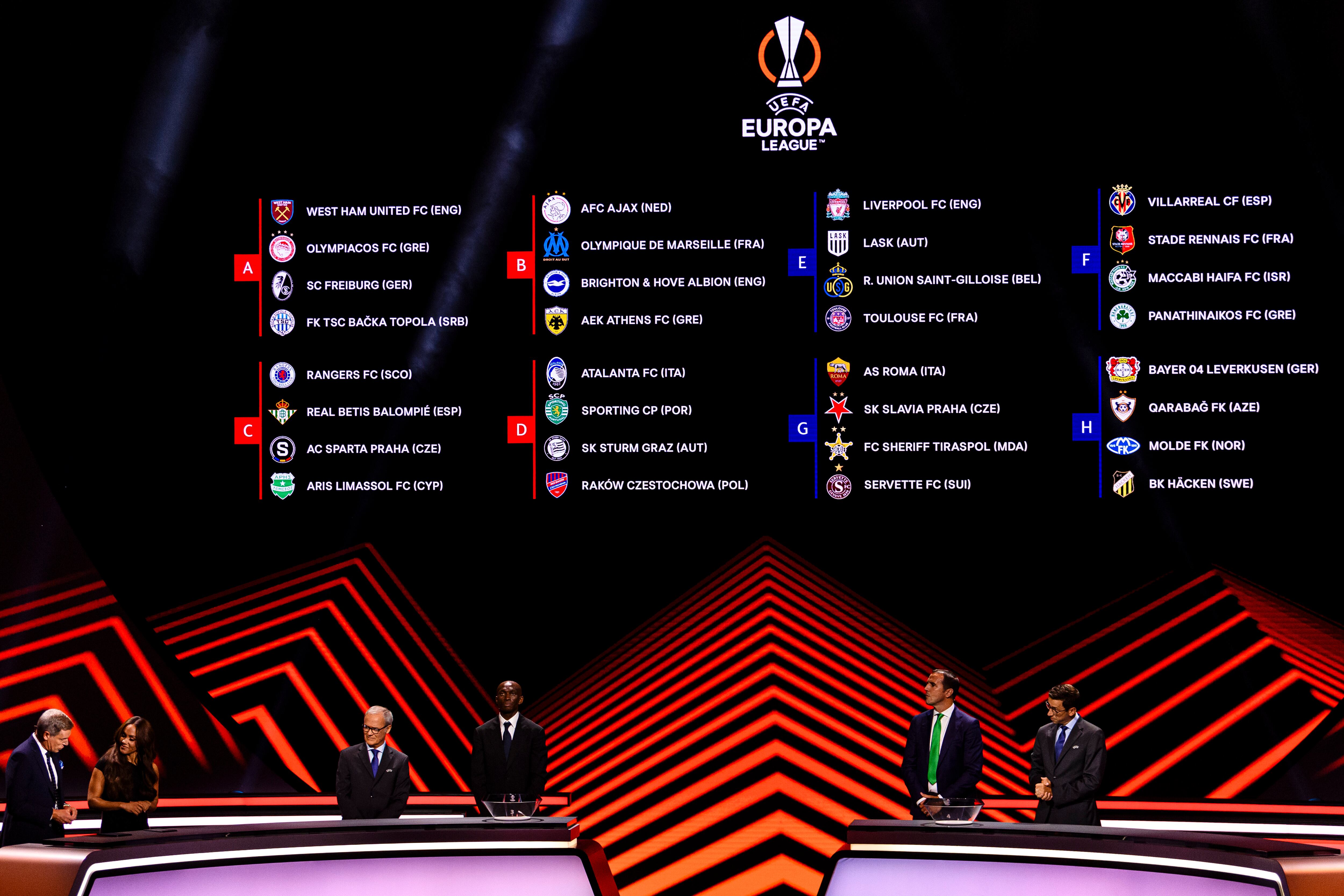 Así quedaron los grupos de la Europa League.