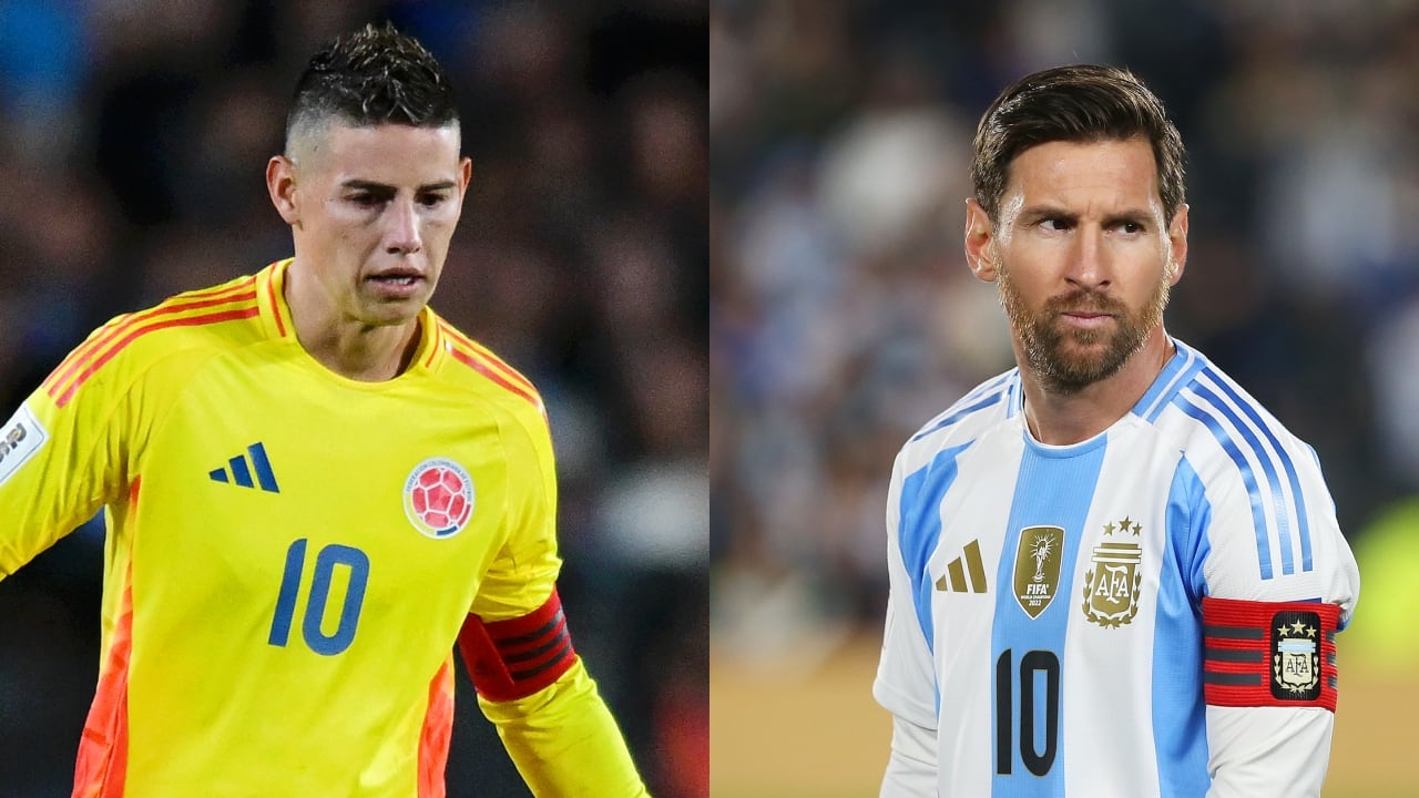 James Rodríguez y Lionel Messi