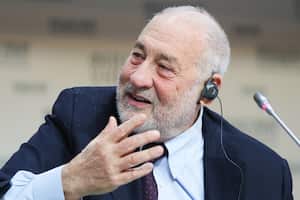 MOSCOW, RUSSIA NOVEMBER 26, 2019: American economist, Nobel Memorial Prize in Economic Sciences Joseph Eugene Stiglitz at the "Growth or Recession: Which to Expect?" forum organized by the Russian Financial University. Vladimir Gerdo/TASS (Photo by Vladimir Gerdo\TASS via Getty Images)