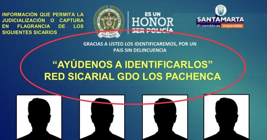 El cartel tiene alias pero no fotos de los señalados sicarios.