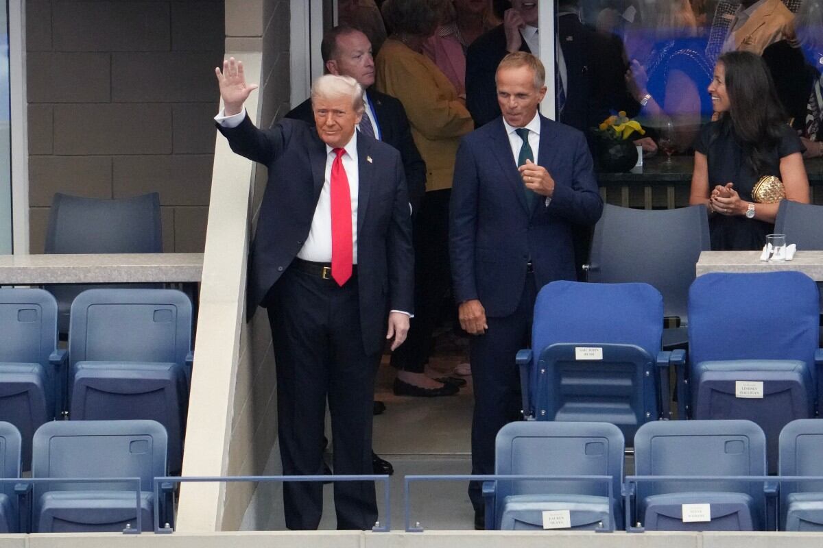 Donald Trump  en la final del US Open