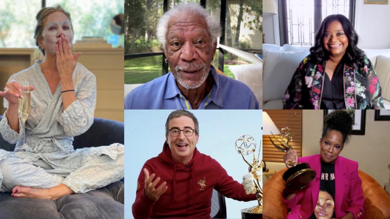 Así se vieron algunos de los actores y directores nominados en la ceremonia de los premios Emmy 2020, que se llevó a cabo de manera virtual.