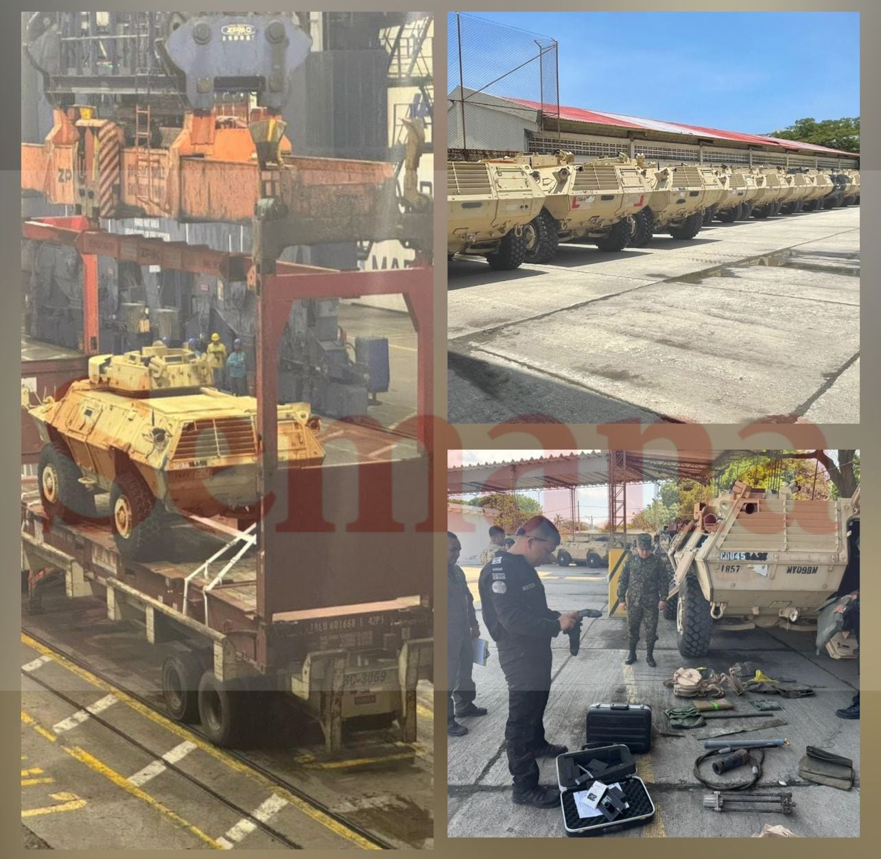 Los vehículos militares de EE.UU. presentados la semana pasada, habían llegado a Colombia el año pasado, según fuentes militares.