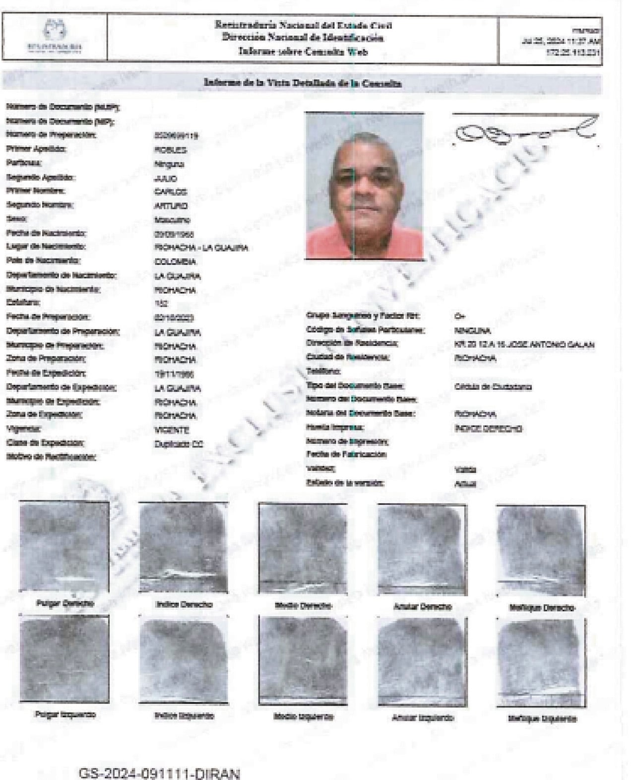 Informe del acusado.