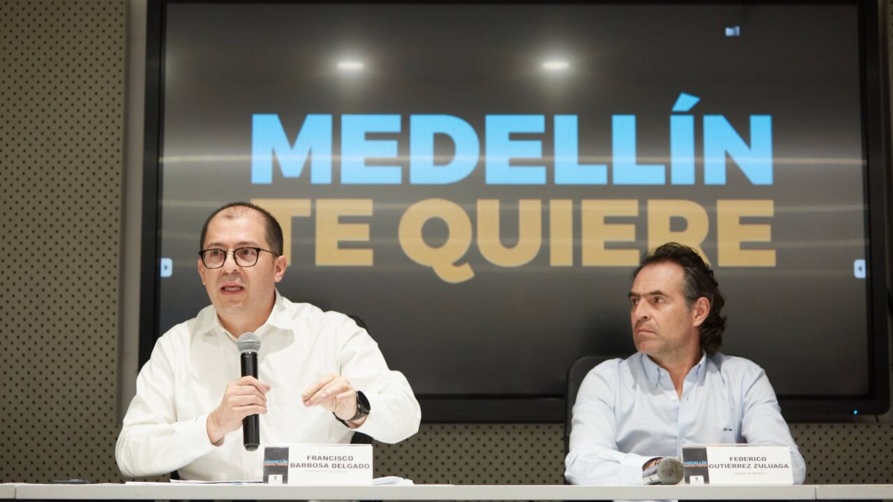 Francisco Barbosa junto a Federico Gutiérrez, alcalde de Medellín.