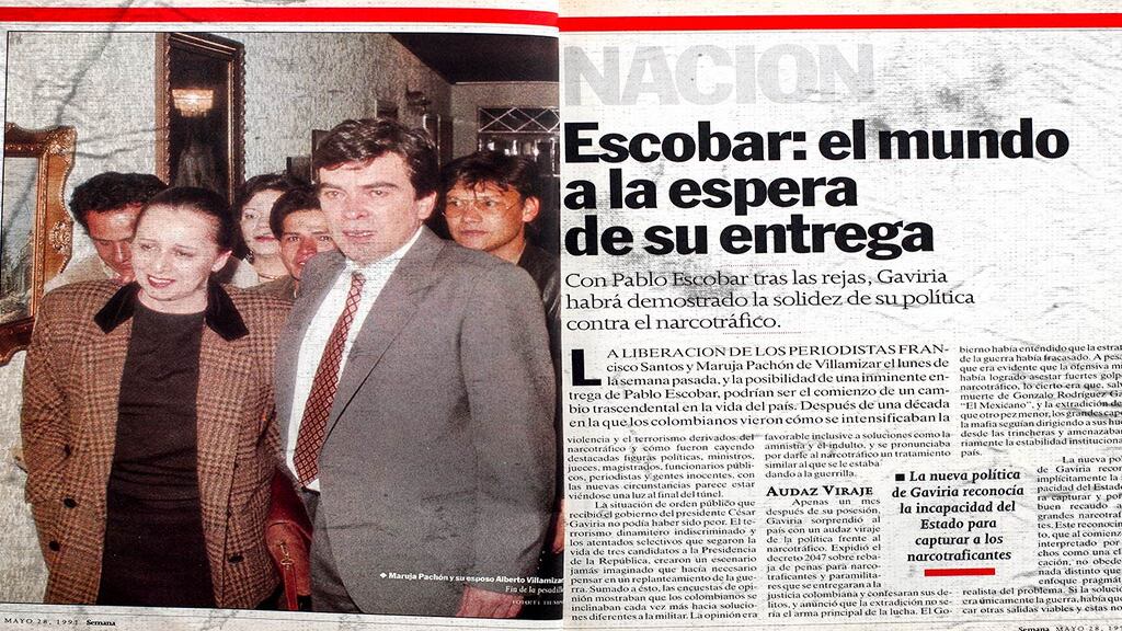 Maruja Pachón (en la imagen) era esposa del excongresista Alberto Villamizar, contra quien Pablo Escobar se había enseñado por ser el autor de la ley del estatuto de estupefacientes. Villamizar se convirtió en interlocutor del jefe del cartel de Medellín en la recta final del proceso de entrega.