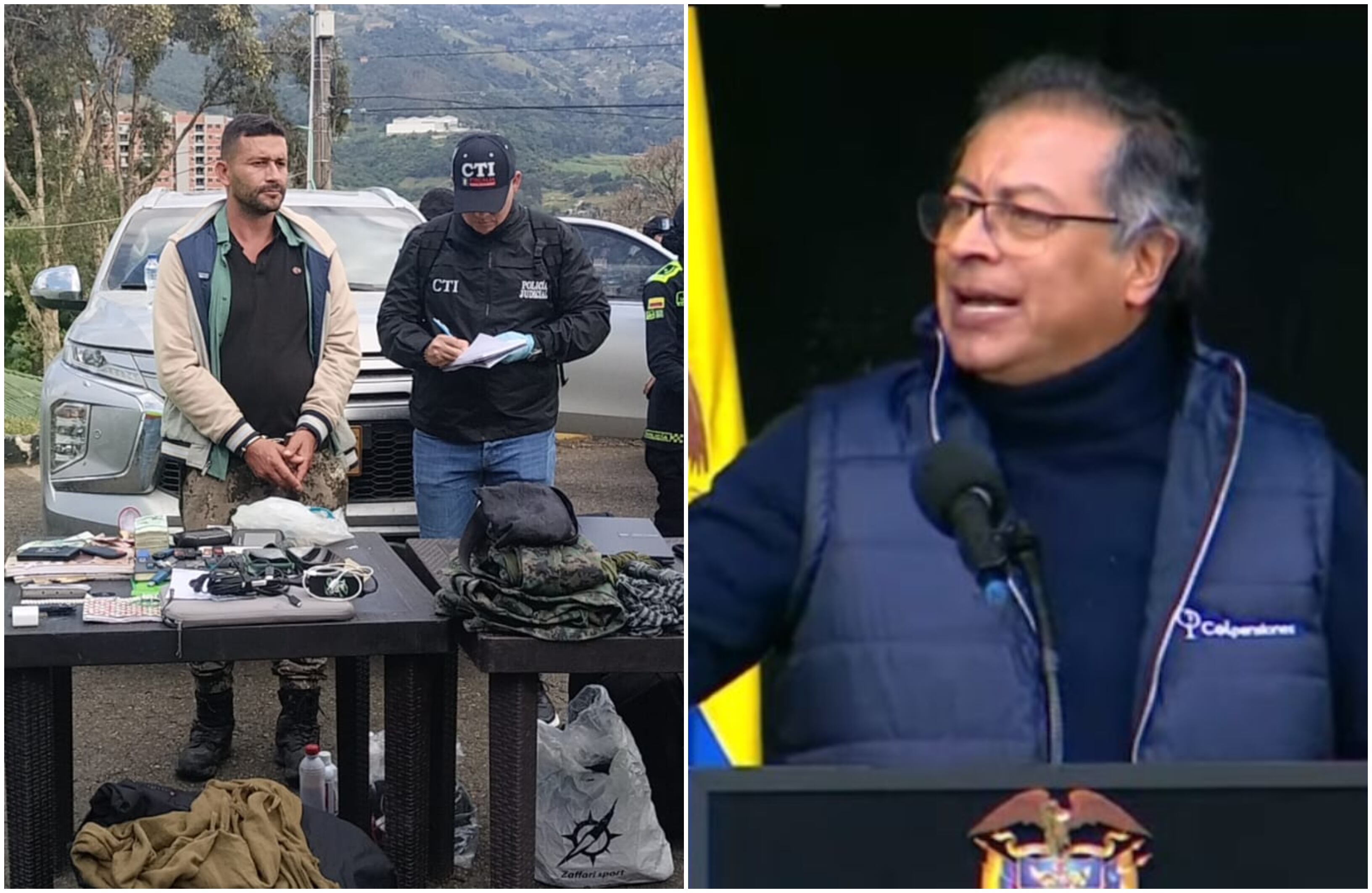 Alias Firu y el presidente Gustavo Petro