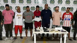 Estos fueron los hombres presentados por la Policía como presuntos miembros de la banda.