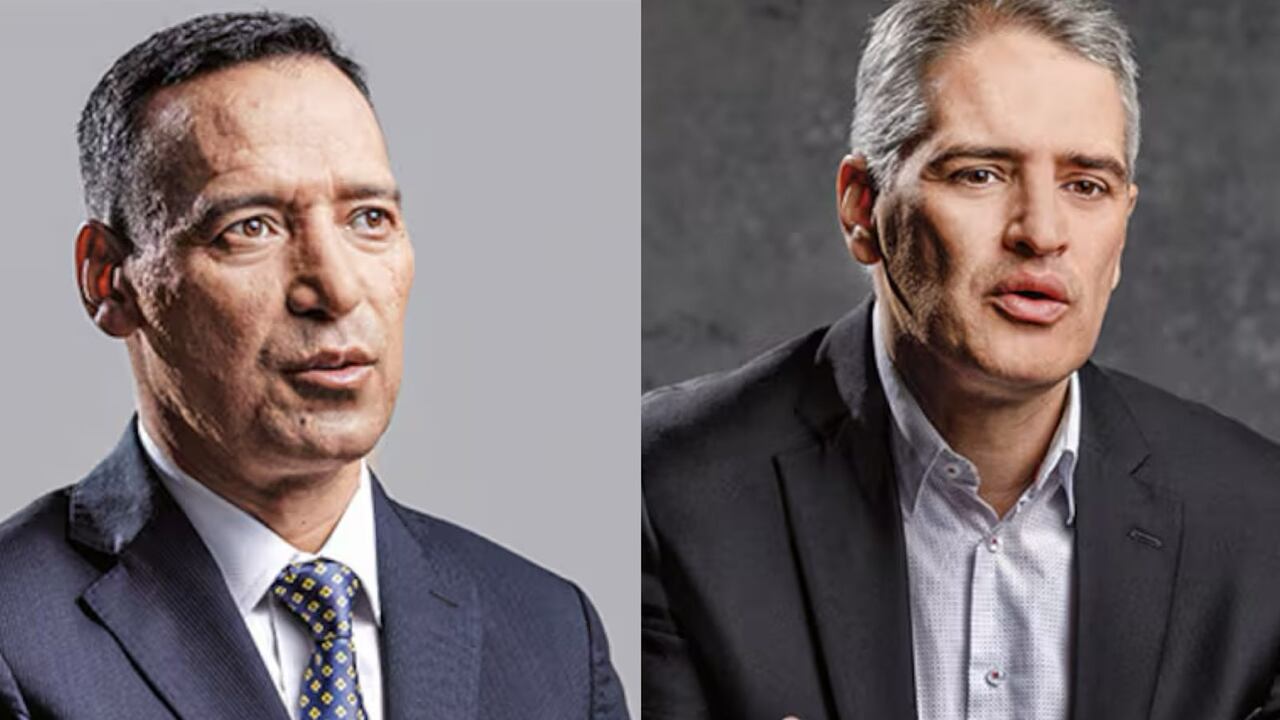 Pedro Sánchez, ministro de Defensa, y Andrés Julián Rendón, gobernador de Antioquia.