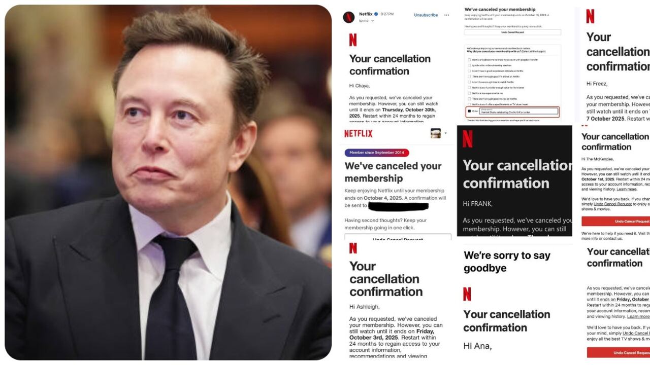 Una de cancelación de suscripciones de Netflix se dio tras un post de Musk.