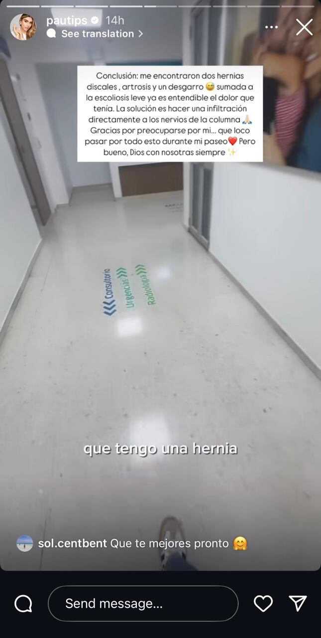 La influencer Pautips comparte los resultados de los exámenes.